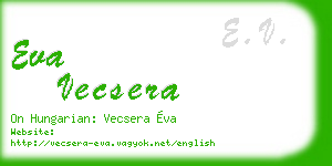 eva vecsera business card